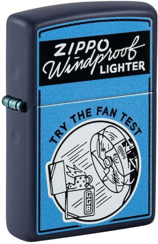 Zippo 48144 Fan Test Design Steel Μπλε