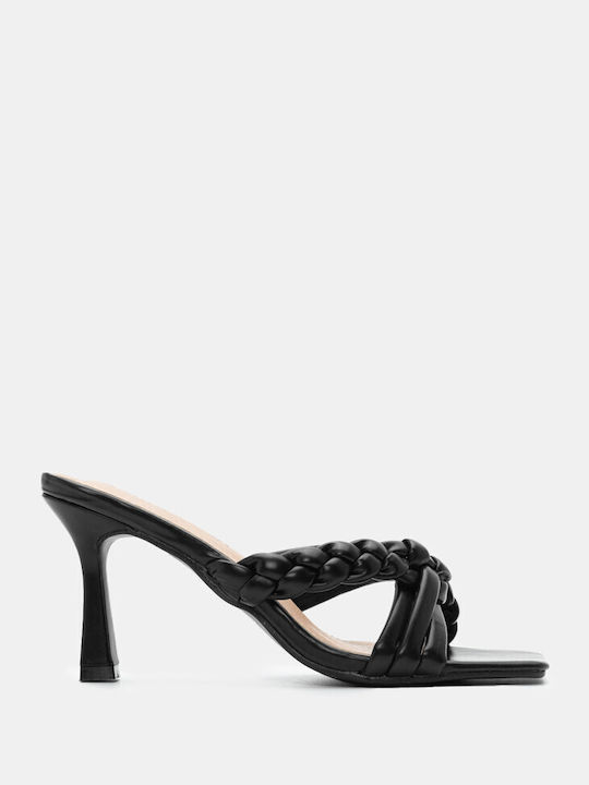 Mules Strappy Weave Sandals 4219801-black