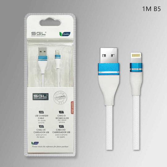 SGL B5 USB-A to Lightning Cable White 1m (099200)