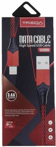 Treqa Regular USB to Lightning Cable Κόκκινο 1m (CA-8222)
