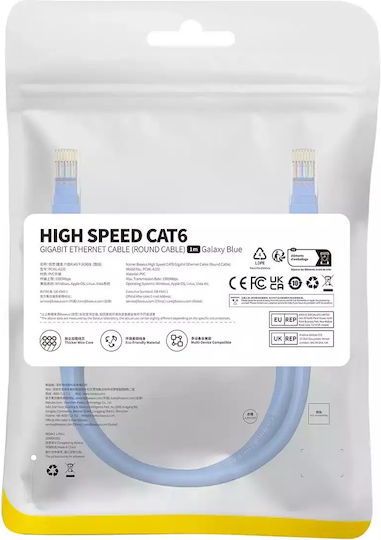 Baseus U/UTP Cat.6 (Gigabit) Cablu De Rețea Ethernet 1m Albastru
