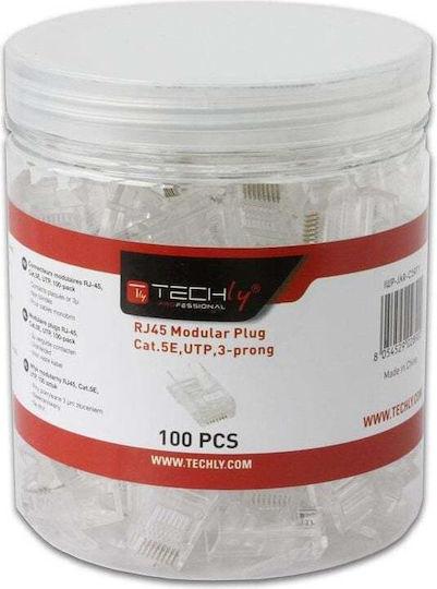 Techly Stecker RJ-45 männlich 100Stück Transparent (028900)