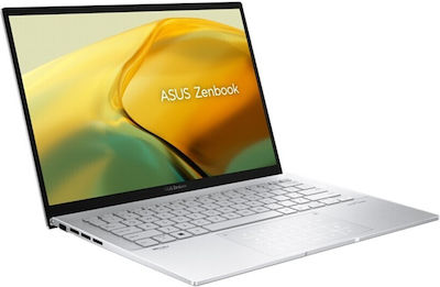 Asus ZenBook 14 UX3402VA-KP550W 14" (Kern i7-13700H/16GB/512GB SSD/W11 Startseite) Foggy Silver (GR Tastatur)