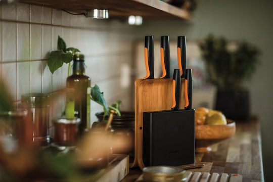 Fiskars Functional Form Комплект Ножове с Основа от Неръждаема Стомана 5 Бройки