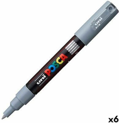 Μαρκαδόροι Posca Pc-1m Γκρι X6