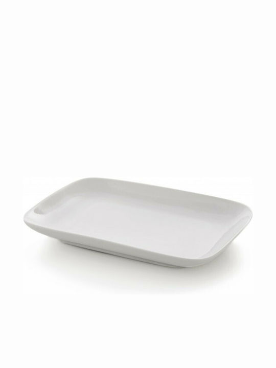 GTSA Plate Shallow Rectangular made of Porcelain White 11x8cm