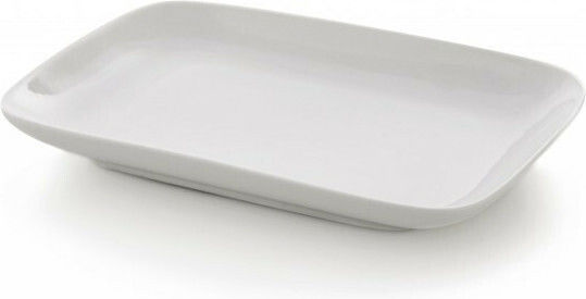 GTSA Plate Shallow Rectangular made of Porcelain White 11x8cm