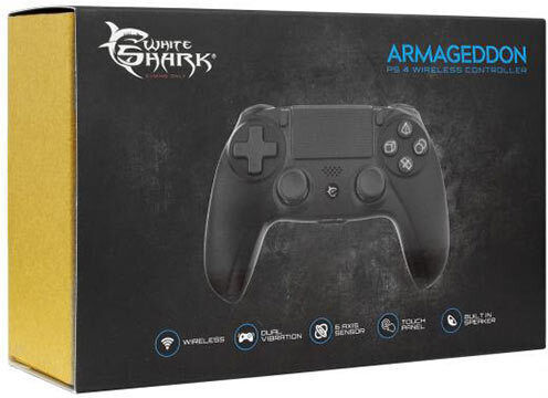 White Shark Armageddon Жичен Gamepad За PS4 Черен