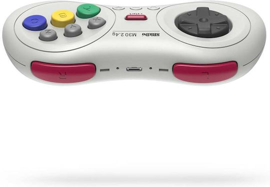 8Bitdo M30 2.4g Ασύρματο Gamepad για Switch Λευκό