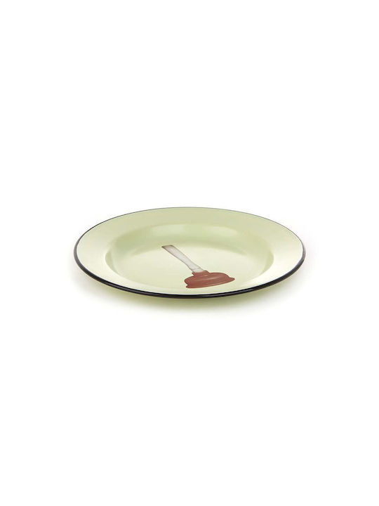 Seletti Πιάτο Ρηχό Εμαγιέ Πολύχρωμο με Διάμετρο 26cm