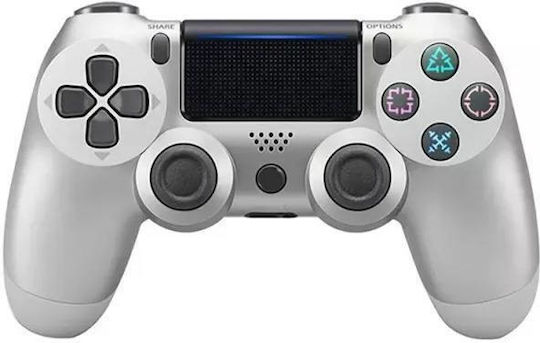 Andowl Double Motor Vibration 4 Ασύρματο Gamepad για PS4 Ασημί