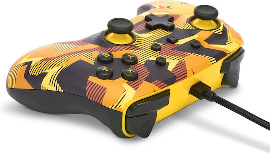 PowerA Camo Storm Pikachu Ενσύρματο Gamepad για Switch Κίτρινο