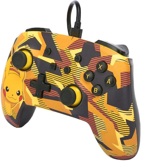 PowerA Camo Storm Pikachu Ενσύρματο Gamepad για Switch Κίτρινο