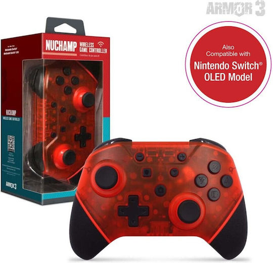 Hyperkin Nuchamp Ασύρματο Gamepad για Switch Red Led
