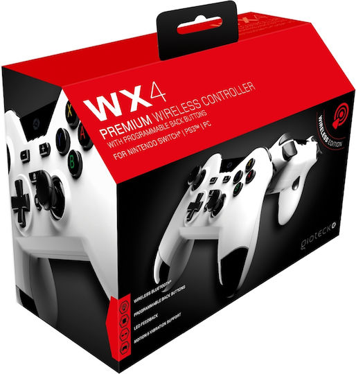Gioteck WX-4 Безжичен Геймпад за PC / Switch Бял