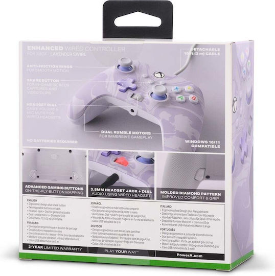 PowerA S7820172 Verkabelter Gamepad für Xbox-Serie Lila