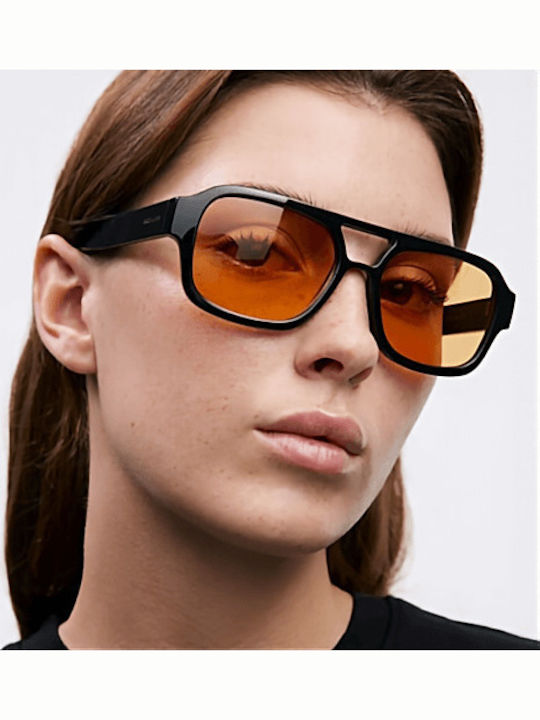 Meller Shipo Unisex Ochelari de soare cu Negru Cadru și Portocaliu Polarized Lentilă