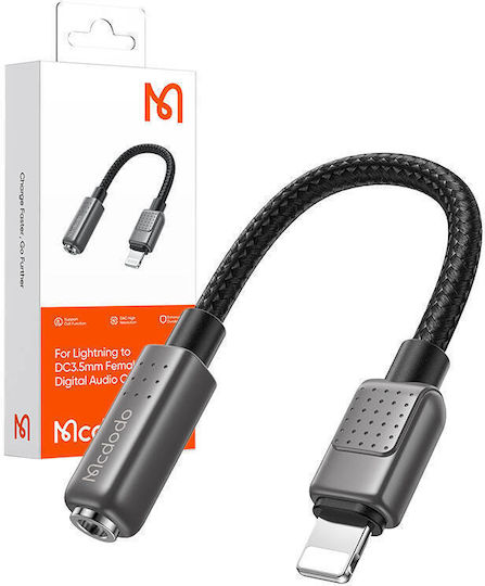 Mcdodo Конвертор Lightning мъжки към 3.5mm женски Черен 1бр CA-5010
