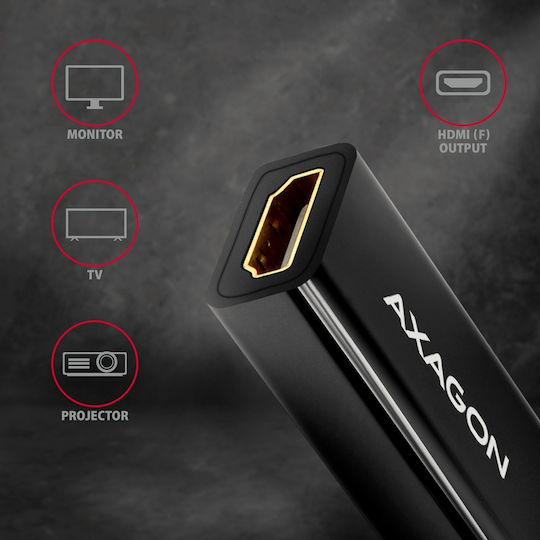 Axagon Конвертор DisplayPort мъжки към HDMI женски Черен 1бр RVD-HI14N