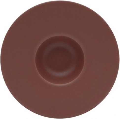 Costa Verde Teller Suppe aus Porzellan Braun mit Durchmesser 18cm