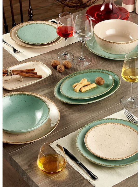 XM-Casa Plate Pasta made of Porcelain White with Diameter 27cm