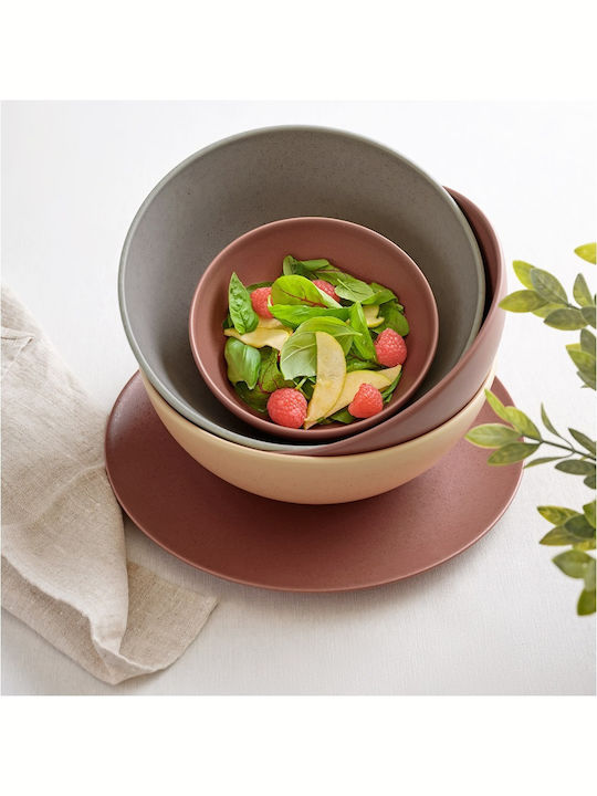 Costa Verde Teller Suppe aus Porzellan Gray mit Durchmesser 24cm 12Stück