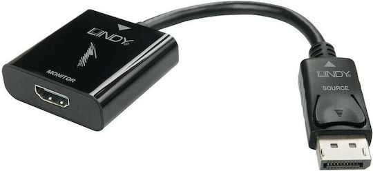 Lindy Μετατροπέας DisplayPort / HDMI male σε DisplayPort / HDMI female 1τμχ 41068