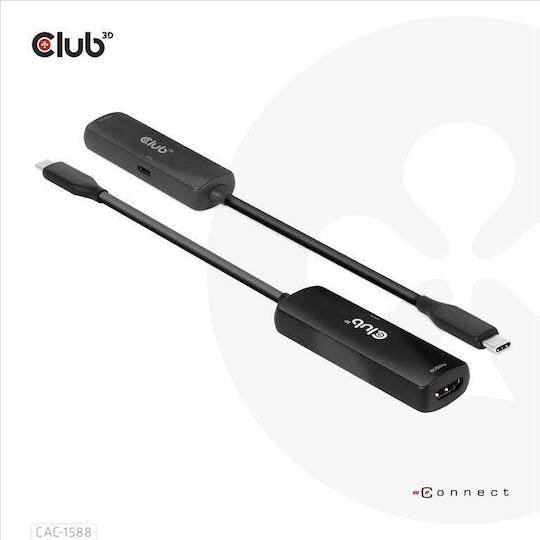 Club3D Converter USB-C male to HDMI female 1pcs CAC-1588