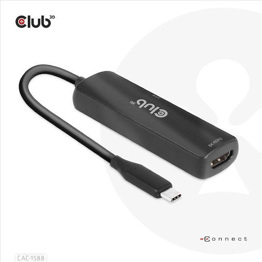 Club3D Converter USB-C male to HDMI female 1pcs CAC-1588