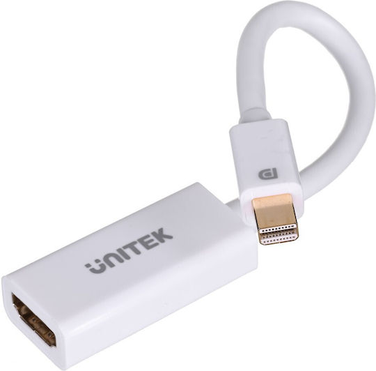 Unitek Converter mini DisplayPort male to HDMI female White 1pcs Y-6331