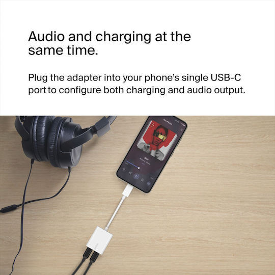 Belkin Connect Converter USB-C male to USB-C 2x female White 1pcs