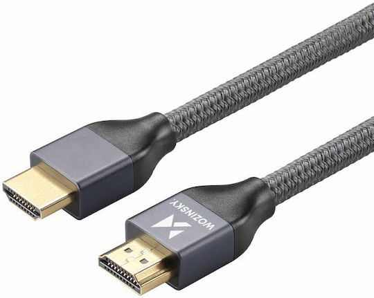 Wozinsky HDMI 2.1 Cablu HDMI de sex masculin - HDMI de sex masculin 2m Gri
