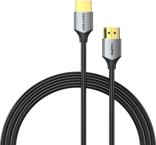 Vention Ultra Thin HDMI 2.0 Premium High Speed 4K 60Hz HDR Cable HDMI male - HDMI male 0.5m Γκρι