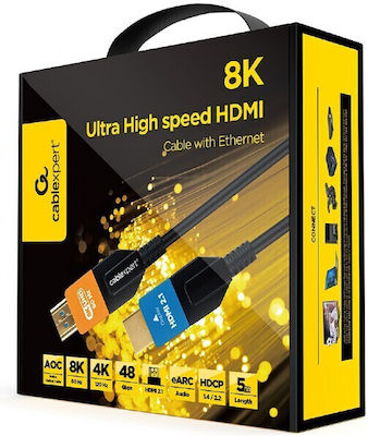 Cablexpert High Speed HDMI 2.1 Cablu HDMI de sex masculin - HDMI de sex masculin 5m Negru