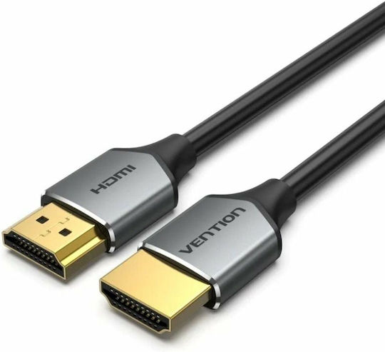 Vention Ultra Thin HDMI 2.0 Premium High Speed 4K 60Hz HDR Cable HDMI male - HDMI male 0.5m Γκρι