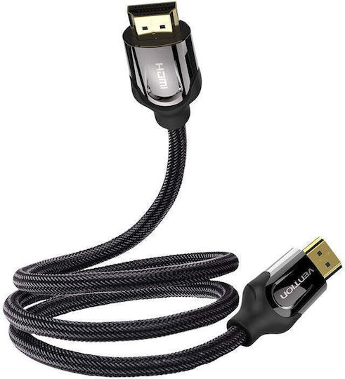 Vention Cabluri HDMI 2.0 Premium High Speed 4K 60Hz HDR Braided HDMI de Sex Masculin - HDMI de Sex Masculin 1m Negru