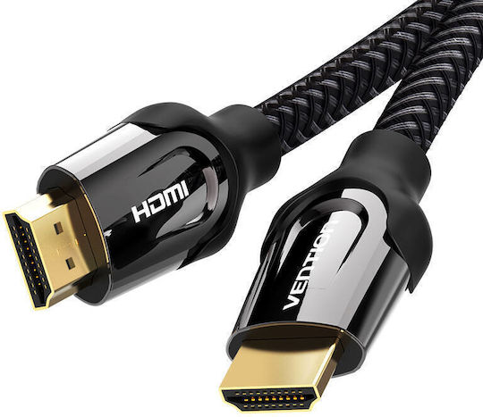 Vention Cabluri HDMI 2.0 Premium High Speed 4K 60Hz HDR Braided HDMI de Sex Masculin - HDMI de Sex Masculin 1m Negru