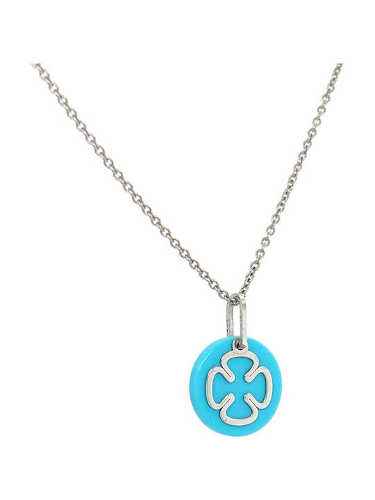 Xryseio Charm mit Steinen aus Weißgold 14K Türkis