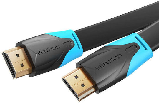 Vention HDMI 2.0 Premium Високоскоростен 4K 60Hz HDR Плосък HDMI Кабел HDMI Мъжки - HDMI Мъжки 0.75м Черен