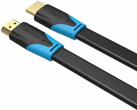 Vention HDMI 2.0 Premium Високоскоростен 4K 60Hz HDR Плосък HDMI Кабел HDMI Мъжки - HDMI Мъжки 0.75м Черен