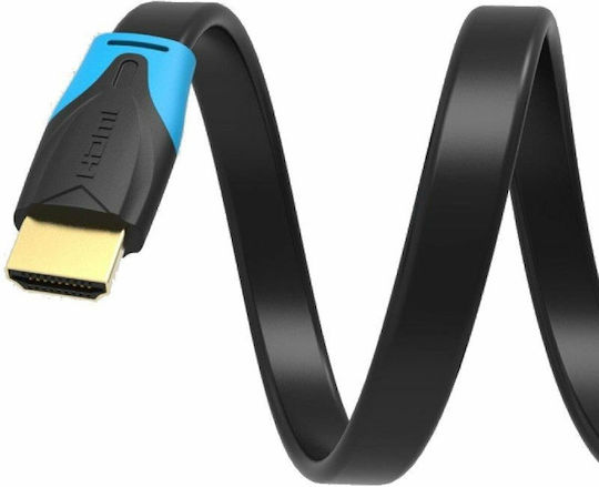 Vention HDMI 2.0 Premium Високоскоростен 4K 60Hz HDR Плосък HDMI Кабел HDMI Мъжки - HDMI Мъжки 0.75м Черен