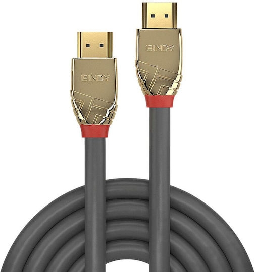 Lindy HDMI 1.4 High Speed 1080p 120Hz Cable HDMI male - HDMI male 1m Γκρι