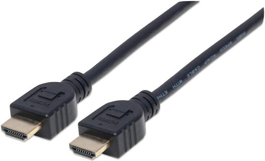 Manhattan HDMI Cable 2.0 Premium High Speed 4K 60Hz HDR HDMI Male - HDMI Male 1m Black