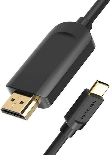 Vention HDMI 1.4 High Speed 1080p 120Hz Cable HDMI male - USB-C male 1.5m Μαύρο