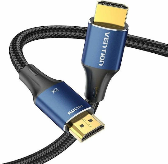 Vention HDMI 2.1 Ultra High Speed 48Gbps 4K 120Hz HDR VRR Cable HDMI male - HDMI male 2m Μπλε