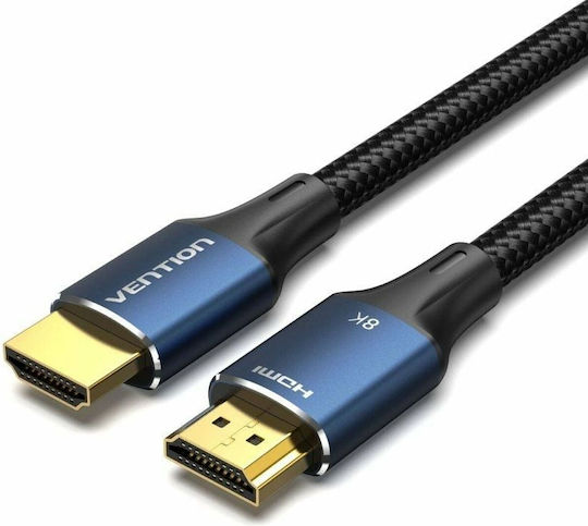 Vention HDMI 2.1 Ultra High Speed 48Gbps 4K 120Hz HDR VRR Cable HDMI male - HDMI male 2m Μπλε