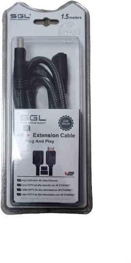 SGL Cable HDMI male - HDMI male 1.5m Μαύρο