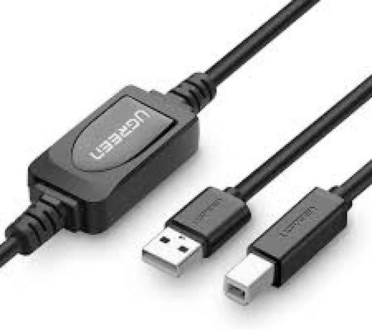 Ugreen USB 2.0 Cablu USB-A - USB-B Negru 15m 10362