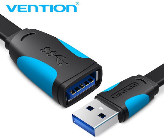 Vention USB 3.0 Cable USB-A male - USB-A female Μαύρο 2m VAS-A13-B200