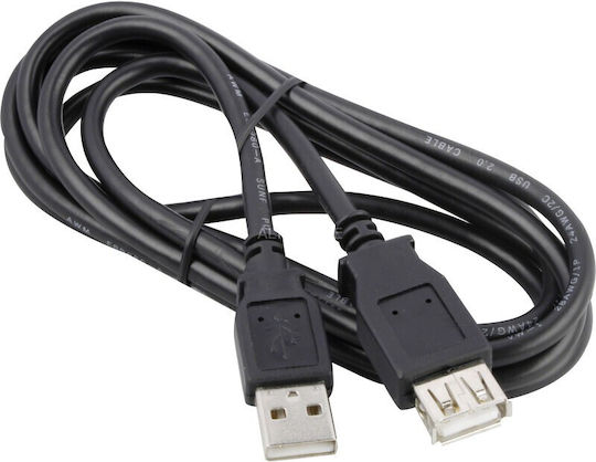 Goobay USB 2.0 Kabel USB-A-Stecker - USB-A-Buchse Schwarz 5m 93601